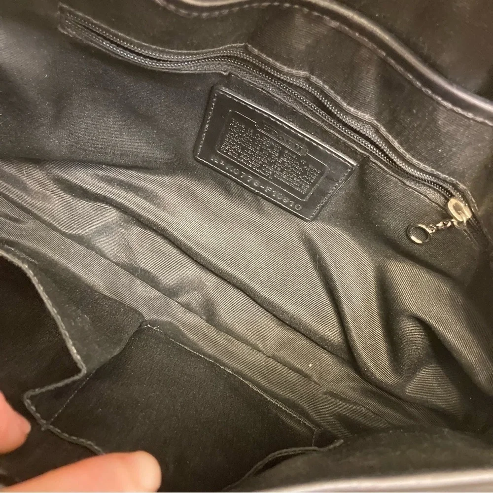 Coach f10910 black leather large soho bag y2k